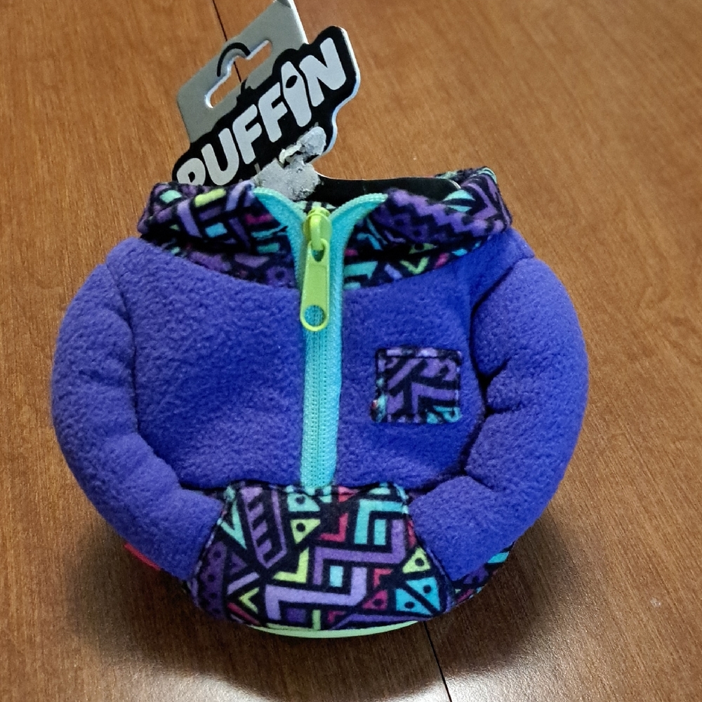 Purple Fleece Can Cooler